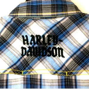 Harley Davidson Men Performance Plaid Short Sleeve